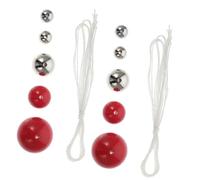 Annadue Ensemble de 10 Boules de Pendule Simples, 6 Boules en Acier, 4 en Plastique avec 2 Cordes, Boule de Pendule pour Laboratoire de Mécanique d'expérimentation Physique (Ensemble de 5 Billes à