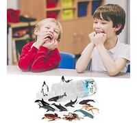 Annadue Ensemble de Jouets Réalistes en Forme d'animaux Marins, 12 Pièces en PVC, Figurines d'animaux de L'océan, Jouets éducatifs D'apparence Naturelle pour Garçons et Filles, Projets Scolaires