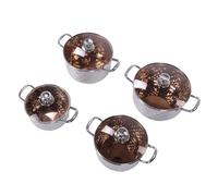 Annadue Ensemble de Marmites Antiadhésives Polyvalentes, Chauffage Uniforme, Doubles Poignées pour les Grands et Petits Repas