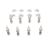 Annadue Ensemble de Tampons à Pointe de Haut-Parleur de 8 PCS, Pieds D'isolement Réglables de Hauteur de Cuivre avec Vibration Absorbant pour L'amplificateur du Lecteur DVD CD Subwoofer