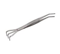 Annadue Ensemble d'outils pour bonsaï, Râteau à Racines en Acier Inoxydable à 3 Dents avec Pince à épiler, Râteau à Racines du Sol pour bonsaï, à Poignée Ergonomique, Outil de Désherbage de Jardin