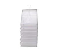 Annadue Étagère Suspendue à 6 Niveaux pour Rangement Pliable (6 grilles) | Accès frontal ouvert, crochets métalliques robustes, conception peu encombrante, ajustement étroit dans un placard,