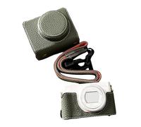 Annadue Étui à Caméra Zv1f, Caméra de Protection de la Caméra Sac à Came en Cuir Synthétique avec Poignée à Main en Bas pour Zv1f Zv 1m2 Cam (Green)