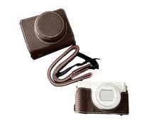 Annadue Étui à Caméra Zv1f, Caméra de Protection de la Caméra Sac à Came en Cuir Synthétique avec Poignée à Main en Bas pour Zv1f Zv 1m2 Cam (Brown)