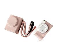 Annadue Étui à Caméra Zv1f, Caméra de Protection de la Caméra Sac à Came en Cuir Synthétique avec Poignée à Main en Bas pour Zv1f Zv 1m2 Cam (Pink)