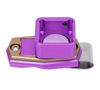 Annadue Étui à Craies de Billard, Porte-Craie Magnétique Portable avec Clip Fixe, Accessoires de Sport de Billard, Mini Boîte à Craies pour Support de Bâton de Queue (Violet)
