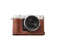 Annadue Étui en Cuir PU pour X-E5, Coque de Protection Demi-boîtier Vintage avec bandoulière. (Brown)