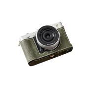Annadue Étui en Cuir PU pour X-E5, Coque de Protection Demi-boîtier Vintage avec bandoulière. (Green)