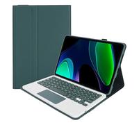Annadue Étui pour Clavier pour Pad 6 6 Pro, Clavier Bluetooth sans Fil Amovible Magnétique avec étui, étui pour Clavier Léger avec Cuir PU pour Tablette (Vert foncé)