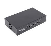 Annadue Fuser DMA, Entrée Dual DisplayPort à 1 Sortie, 4K 144Hz Boîte de Superposition Vidéo, Adaptatif Edid pour les Centres de Contrôle des Trading, Alliage en Aluminium