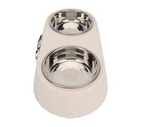Annadue Gamelles Doubles en Acier Inoxydable pour Animaux de Compagnie avec Support, Ensemble de Gamelles d'alimentation Non Toxiques pour Animaux de Compagnie 13,4 X 6,9 X 2,6 Pouces, Bols