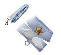 Annadue Harnais pour Chat Laisse Ailes d'ange Réglables Harnais pour Chat avec Corde de Traction de 1,5 M pour Chaton, Laisse pour pour Animaux de Compagnie pour la Marche en Plein Air (XL (2,5 à