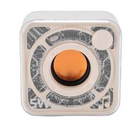 Annadue Haut-Parleur Bluetooth, Coque Transparente avec Lumières Colorées, Connexion sans Fil 5.0, Son Clair 3W, pour Camping en Plein Air, Cadeaux de Voyage (Beige)