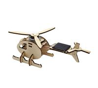 Annadue Hélicoptère en Bois Solaire pour Enfants | Énergie solaire, jouet d’assemblage , plaisir éducatif, décoration intérieure, puzzle en bois