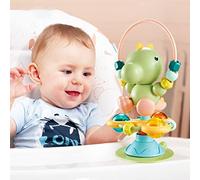 Annadue Hochet avec Ventouses, Améliorer la Coordination Œil-Main | Hochet à ventouse, chaise haute, motricité fine, plastique ABS, 0-3 ans