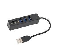 Annadue Hub USB2.0 à 3 Ports, Séparateur de Hub de Données USB avec Lecteur de Carte TF/SD, Hub Multiport USB2.0 pour Win 10/8/8.1/7/Vista/XP, OS X, pour OS, Plug and Play (Noir)