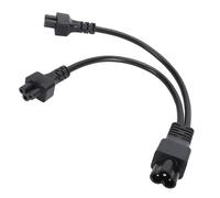 Annadue IEC320 C6 à C5 Y Répartiteur Prise D'alimentation Cordon Court, C6 Mâle à Double C5 Femelle Câble D'alimentation 1 Pied