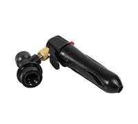 Annadue Injecteur de Chargeur de Fût de CO2 Jaune pour Distributeur de Bière Pression à Bille - Valve de Soda Portable de Poche avec Déclencheur, Nylon Haute Résistance et Laiton (BLACK)