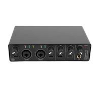 Annadue Interface Audio USB C pour L'enregistrement, le Streaming et le Podcasting avec 2 Entrées XLR/TRS, 24 Bits/192 KHz, Alimentation Fantôme 48 V (BLACK)