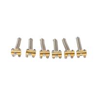 Annadue Jeu de Selles en Laiton pour Guitare électrique Telecaster, 6 Pièces de Rechange pour Cordier TL, Selles de Pont Compensées