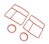 Annadue Joint d'étanchéité de Couvercle pour Omiebox, Remplacement de Joint de Récipient Alimentaire Hermétique en Silicone, Boîte à Déjeuner étanche, 2 Paquets (rouge)