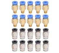 Annadue Kit d'accessoires de Raccord Pneumatique pour Imprimante 3D PC4-M6 PC4-10, Raccords à Pousser pour Connecter pour Ender 3, Raccord d'extrémité Chaude pour Tube Bowden avec Tête ' de 8 Mm de