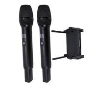 Annadue Kit de Microphone sans Fil, Module True Diversity, Double Microphone Dynamique Portable sans Fil pour Chanter, karaoké, église, Mariage, DJ, Fête