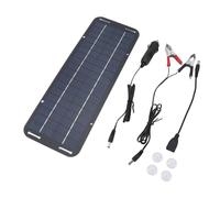 Annadue Kit de Panneau Solaire Monocristallin 10W pour Usage Extérieur | Chargeur monocristallin Portable, Camping randonnée voyage, Port de sortie DC5521, léger et Compact, protégé contre les