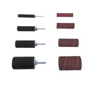 Annadue Kit de Tambour de Ponçage à Tige de 1/4 Po avec 4 Tailles de Tambours et 80 Manchons à 120, Parfait pour Nettoyer les Marques de Scie et les Ouvre-trous