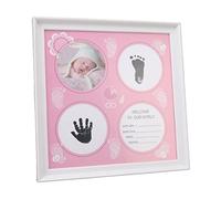 Annadue Kit d'empreintes de Main de bébé, Kit de Cadre d' de bébé nouveau-né, Panneau de densité en Plastique Résistant à l'usure, 'empreintes de Main et de Pied de pour Souvenir 'affichage,