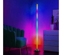 Annadue Lampadaire LED, Lampadaire D'angle RVB avec Application et Télécommande, Bluetooth, Synchronisation de Musique, intensité Variable 1000, Lampe sur Pied à Changement de Couleur