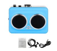 Annadue Lecteur de Cassettes Portable Stéréo Double Canal avec Lecteur USB, Convertisseur de Cassette en MP3 et Haut-Parleur intégré, Offrant Une Expérience Stéréo (Blue)