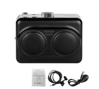 Annadue Lecteur de Cassettes Portable Stéréo Double Canal avec Lecteur USB, Convertisseur de Cassette en MP3 et Haut-Parleur intégré, Offrant Une Expérience Stéréo (Black)