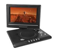 Annadue Lecteur DVD Portable 9,8" avec écran Pivotant HD pour Voiture et Enfants, Batterie Intégrée, Deux Haut-parleurs, Prise en Charge de L'entrée FM/USB/Carte SD, Sortie AV et (EU)