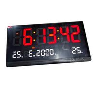 Annadue LED Horloge Murale Numérique Grand Écran Calendrier | Grand écran LED, 3 niveaux de luminosité, calendrier, date, semaine, température intérieure, mémoire d\'alimentation.