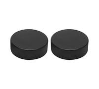 Annadue Lot de 2 Palets de Hockey sur Glace pour Entraînement Pratique | Taille officielle, caoutchouc solide, surface plate et lisse, passes de tir précises, exercice de gardien de but