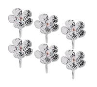 Annadue Lot de 6 Ronds de Serviette élégants en Forme de Fleur pour Fête Prénatale, Dîner de Mariage - Accessoires de Table Décoratifs avec Motifs de Pétales, Ensemble de Ronds de Serviette en Métal