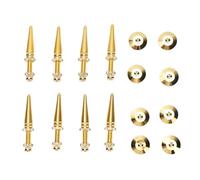 Annadue Lot de 8 Pics D'isolation Antichoc pour Haut-parleurs, en Cuivre, Hauteur Réglable, Coussinets Absorbant Les Vibrations pour Caisson de Basses, Platine Vinyle, équipement