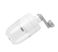 Annadue Machine à Glace Pilée Manuelle, Broyeur à Glace Portable, Machine à Raser la à Main, Glacière Transparente pour le Camping à la Maison, Bloc de Rasage de