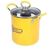Annadue Marmite à Friteuse en Acier Inoxydable, Mini Marmite à Friteuse 3L avec Couvercle de Support de Filtre à Huile, à Frire pour la Cuisine Japonaise de Cuisine à Domicile