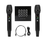 Annadue Microphone sans Fil Double 2,4 GHz avec égaliseur intégré, Système de Microphone karaoké pour Enceintes de Sonorisation, Amplificateurs et Instruments de Musique