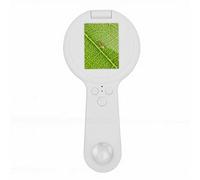 Annadue Microscope Numérique Portatif, écran de 2 Pouces, Grossissement 500X, Loupe Portable avec Deux Lumières LED pour L'observation de la Nature (White)