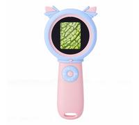 Annadue Microscope Numérique pour Garçons et Filles, écran de 2 Pouces, Caméra de Microscope Numérique Portable 1000X pour Sciences éducatives avec 8 Lumières LED Réglables pour l (Pink)