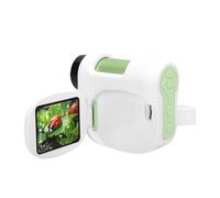 Annadue Microscope Portatif pour Enfants, Microscope Numérique 100-1600X avec écran Couleur, à Caméra Pliable pour l'observation (Vert et Blanc)