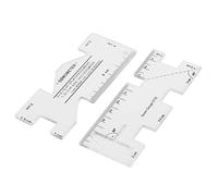 Annadue Mini Modèle de Règle de pour Machine à Coudre Domestique, 2 Pièces, Outil de Mesure Transparent pour Mesurer les Points de Dessin, Matériau de Haute qualité, Règle de Coupe Non Toxique avec