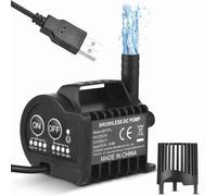 Annadue Mini Pompe à Eau 5 V, Débit 400 L/H, Levage de 9,8 Pieds, Synchronisation Marche/arrêt à 4 Vitesses avec Câble USB, Pompe à Eau Submersible pour Aquarium, étang, Fontaine, Boisson pour