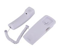 Annadue Mini Téléphone Mural avec Rétroéclairage d'écran LCD, Téléphone de Bureau à Domicile d'hôtel, 'Identification de l'appelant, Suspendu pour Cuisine Chambre (White)