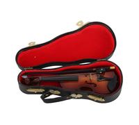 Annadue Mini Violon en Bois, Affichage de Modèle, Ornement Musical Artisanal, Décoration de Bureau, Maison, Cadeau d'anniversaire pour Amateurs de Musique Débutants