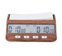 Annadue Minuterie de Jeu d'horloge d'échecs Numérique Professionnelle pour Go & Chess, Conception Multifonctionnelle en Grain de Bois, Minuterie électronique ABS Portable avec Modes Compte à