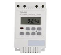 Annadue Minuterie Numérique Programmable 12V, Minuterie électrique Intelligente avec Affichage Numérique pour le Contrôle des Appareils Ménagers, Blanc (12VTM616W-4)